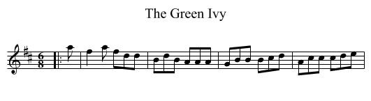 The Green Ivy - staff notation