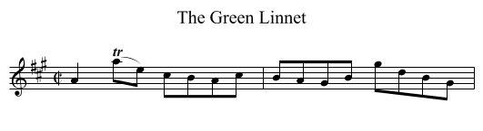 The Green Linnet - staff notation