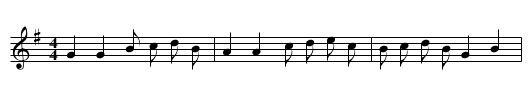 The Green Man - staff notation