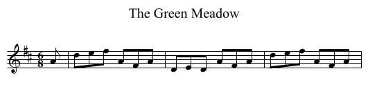 The Green Meadow - staff notation