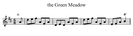 the Green Meadow - staff notation