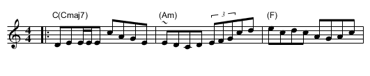 The Green Mountain - staff notation