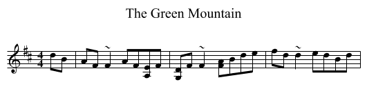 The Green Mountain - staff notation