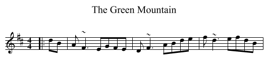The Green Mountain - staff notation