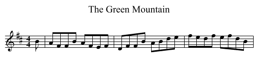 The Green Mountain - staff notation