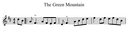 The Green Mountain - staff notation