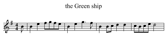 the Green ship - staff notation