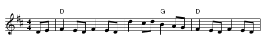 the Greencastle Hornpipe #1  [D] - staff notation