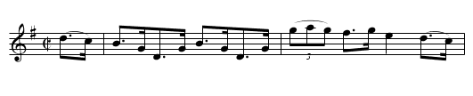 The Greencastle Hornpipe   (2nd Setting)     1557 - staff notation
