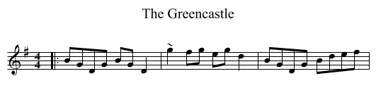 The Greencastle - staff notation