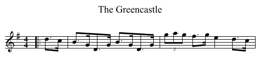 The Greencastle - staff notation