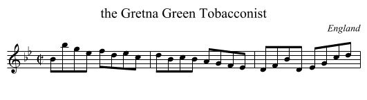 the Gretna Green Tobacconist - staff notation