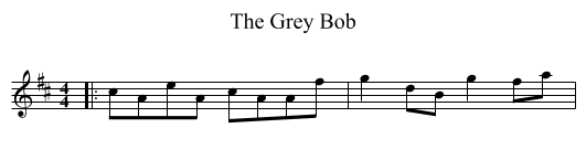 The Grey Bob - staff notation