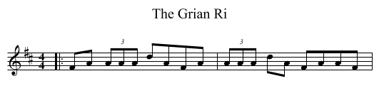 The Grian Ri - staff notation
