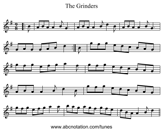 The Grinders - staff notation