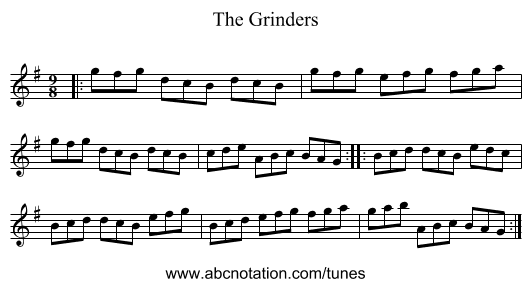 The Grinders - staff notation
