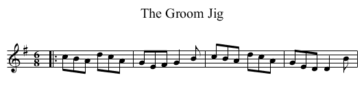 The Groom Jig - staff notation