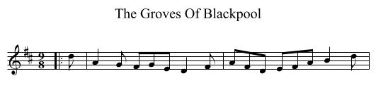 The Groves Of Blackpool - staff notation