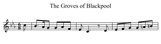 The Groves of Blackpool - staff notation