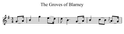 The Groves of Blarney - staff notation