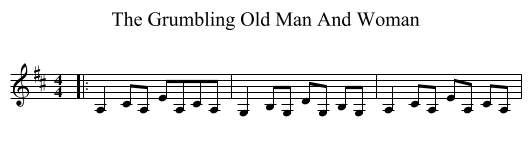 The Grumbling Old Man And Woman - staff notation