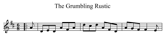 The Grumbling Rustic - staff notation