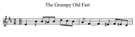 The Grumpy Old Fart - staff notation