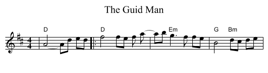 The Guid Man - staff notation