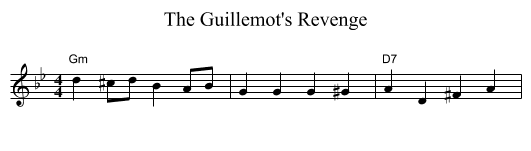 The Guillemot's Revenge - staff notation