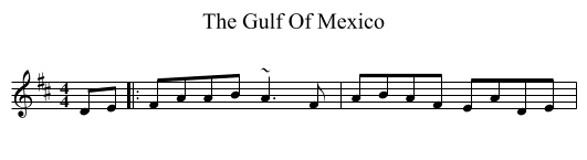 The Gulf Of Mexico - staff notation