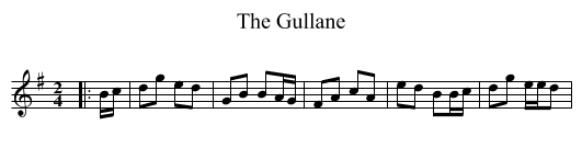 The Gullane - staff notation