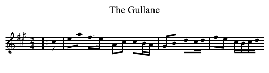 The Gullane - staff notation