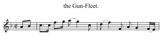 the Gun-Fleet. - staff notation