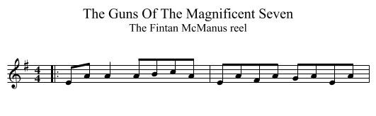 The Guns Of The Magnificent Seven - staff notation