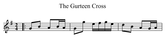 The Gurteen Cross - staff notation