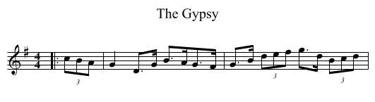 The Gypsy - staff notation