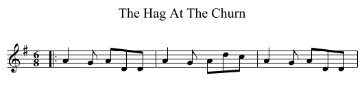 The Hag At The Churn - staff notation