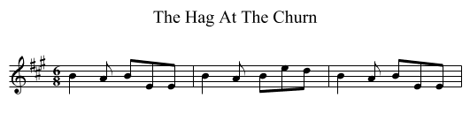 The Hag At The Churn - staff notation