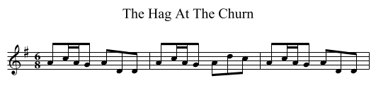 The Hag At The Churn - staff notation