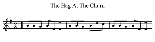 The Hag At The Churn - staff notation