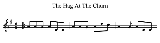 The Hag At The Churn - staff notation