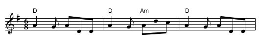 The Hag at the Churn - staff notation