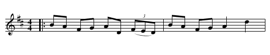 The Hag by the Fire - staff notation