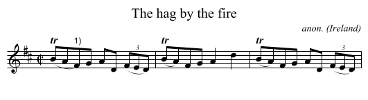 The hag by the fire - staff notation