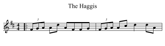 The Haggis - staff notation