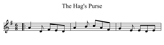The Hag's Purse - staff notation