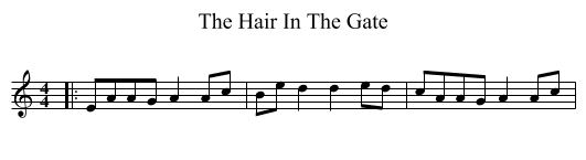 The Hair In The Gate - staff notation