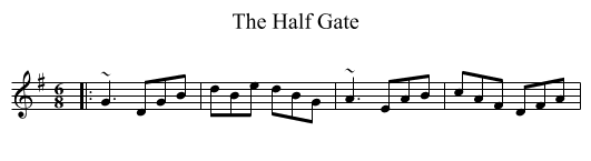 The Half Gate - staff notation