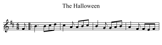 The Halloween - staff notation