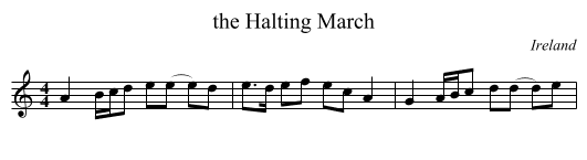 the Halting March - staff notation